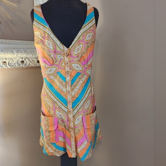 🌸 Nanette Lepore Size 8 Silk Cotton Blend Top – Boho Retro Style 🌸 - Picture 5 of 10